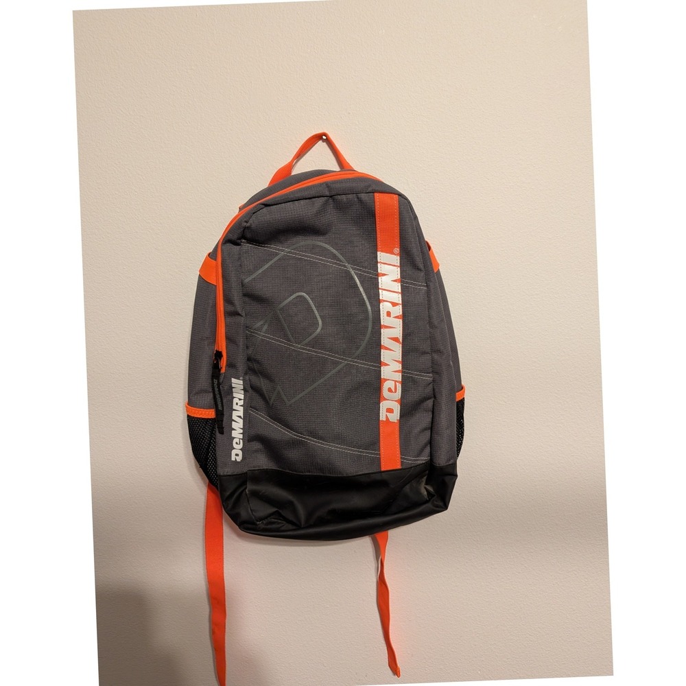 DeMarini Voodoo Baseball Softball Equipment Backpack Grey Orange WTD9104CO